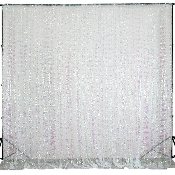Iridescent 7FTx7FT PartyDelight Sequin Backdrop Photography and Photo Booth 